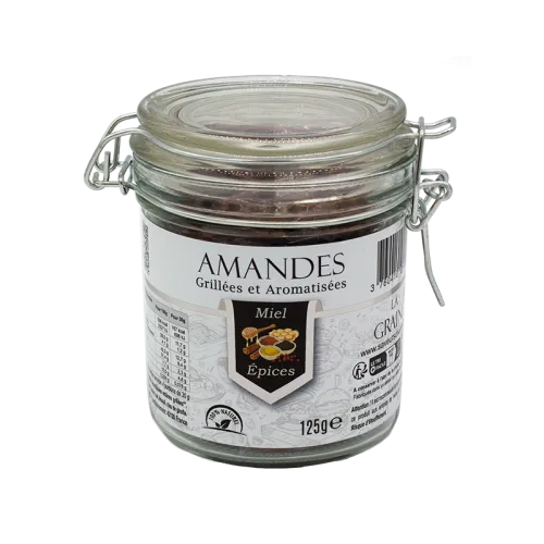 Plateau Cadeau de deux bocaux d'amandes et coupelle