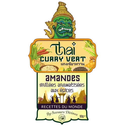 Amandes Grillées Curry Vert