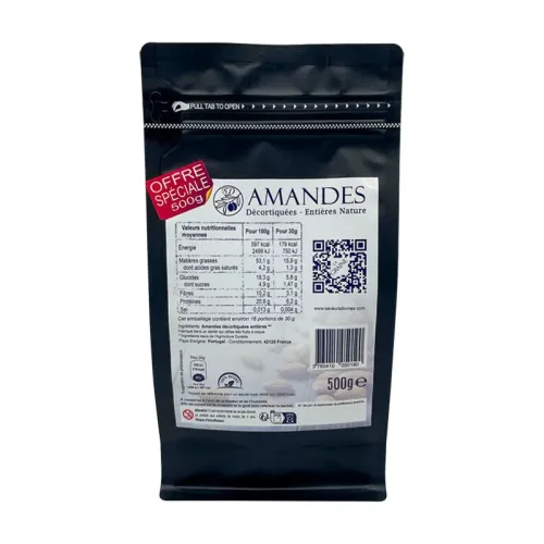 Amandes Entières Natures 500g
