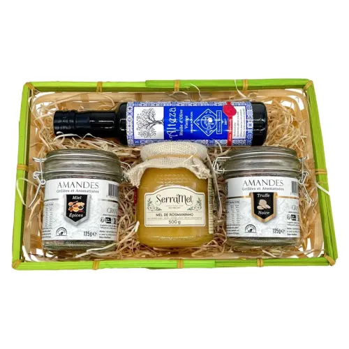 Panier Mixte Amandes, Miel & Huile d'Olive