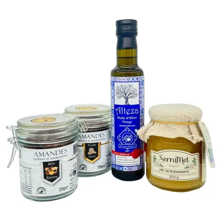 Panier Mixte Amandes, Miel & Huile d'Olive