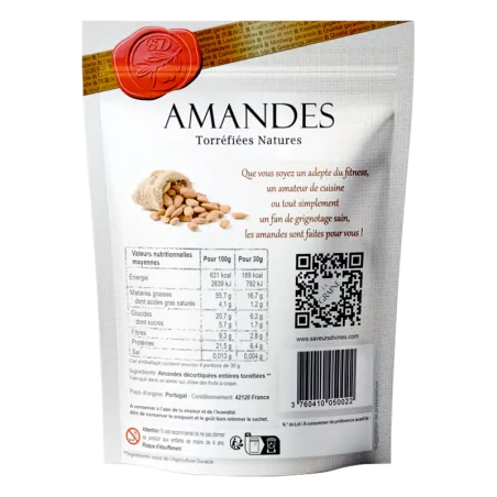Amandes Décortiquées Entières Torréfiées