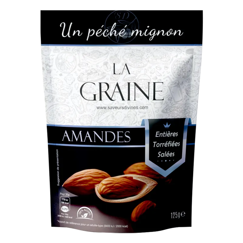 Amandes Décortiquées Entières Torréfiées Salées