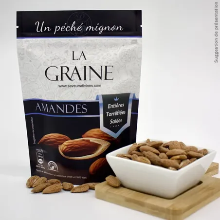 Amandes Décortiquées Entières Torréfiées Salées