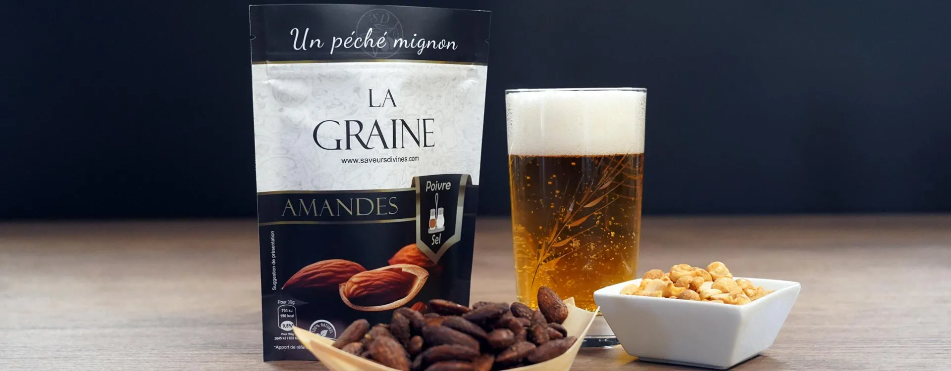 Les graines en apéritif c'est bon et c'est bon!